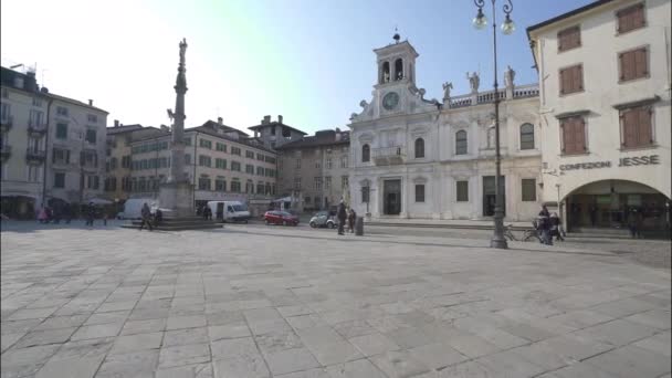 Udine Talya Şubat 2020 Giacomo Matteotti Meydanı Ndaki James Kilisesi — Stok video