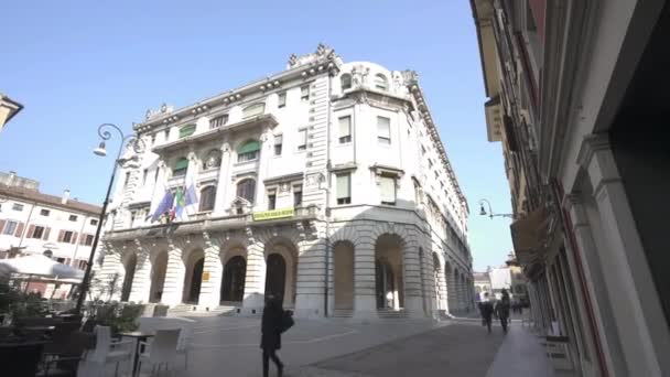 Udine Italia Febbraio 2020 Palazzo Aronco Sede Del Municipio Nel — Video Stock