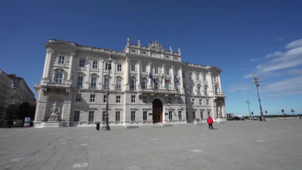 Terst Itálie Května 2021 Palácové Sídlo Rady Friuli Venezia Giulia — Stock video