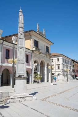 Palmanova, İtalya. 18 Mayıs 2021. Belediye binasının dış görüntüsü.