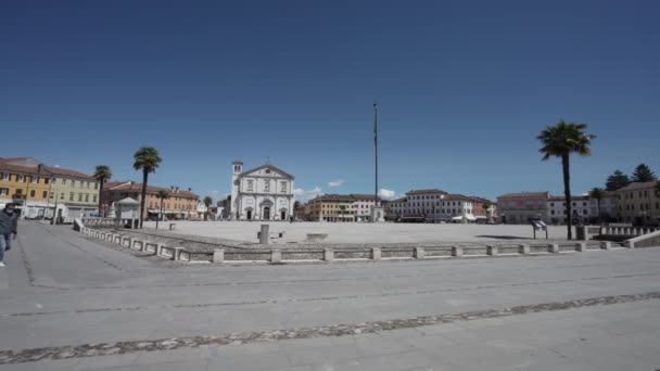 Palmanova Włochy Maja 2021 Panoramiczny Widok Place Grant Centrum Miasta — Wideo stockowe