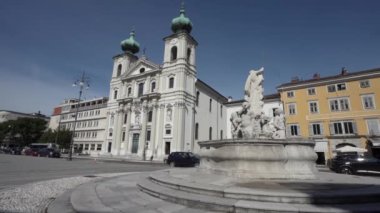 Gorizia, İtalya. 21 Mayıs 2021 Sant 'Ignazio Kilisesi' nin panoramik görüntüsü.