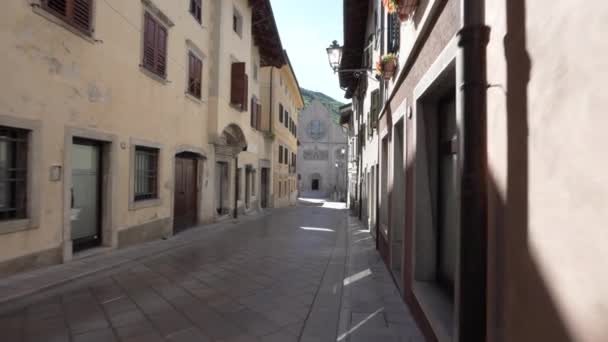 Gemona Del Friuli Italien Mai 2021 Giuseppe Bini Straße Mit — Stockvideo