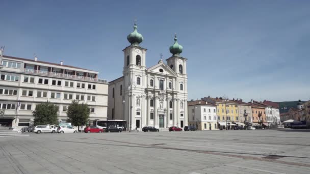 Gorizia Italia Mayo 2021 Vista Panorámica Iglesia Sant Ignazio Centro — Vídeos de Stock