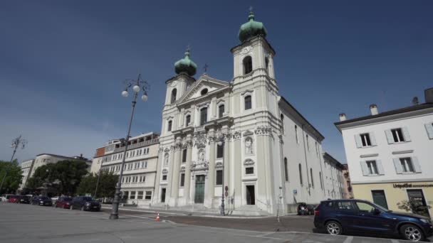 Gorizia Włochy Maja 2021 Panoramiczny Widok Kościół Ignazio Centrum Miasta — Wideo stockowe