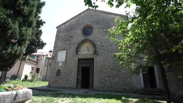 Маджиа Италия Июня 2021 Года Открытый Вид Церковь Святого Франциска — стоковое видео