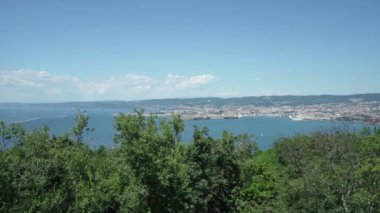 Trieste, İtalya. 13 Haziran 2021. Şehrin panoramik manzarası