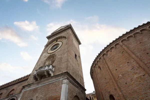 Mantua Italy July 2021 View Clock Tower Piazza Delle Erbe — Stock Photo, Image