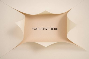 Yazmak için boşluk bırakan bir kesme kartı