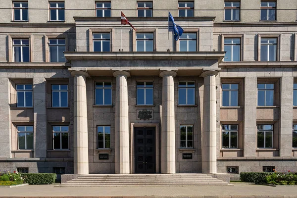 Riga Latvia August 2021 Exterior View Cabinet Ministers City Center — Stock Photo, Image