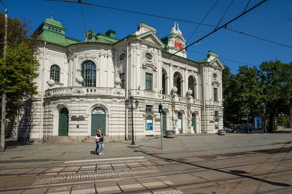 Riga Lettonia Agosto 2021 Vista Esterna Del Teatro Nazionale Lettone — Foto Stock