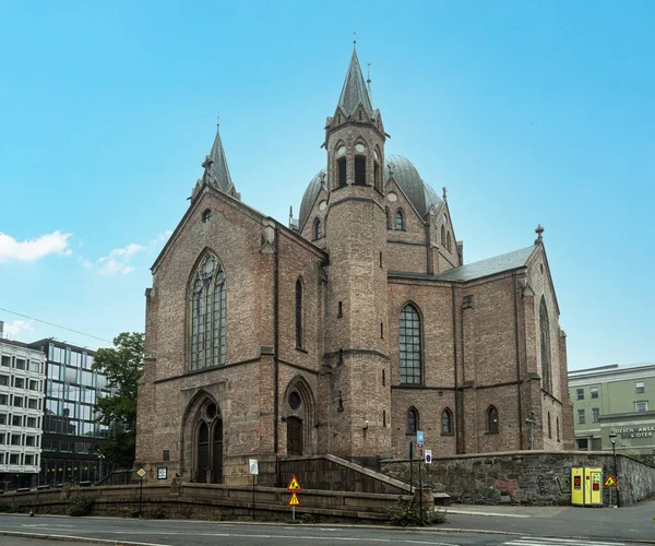 Oslo Norwegen September 2021 Die Außenansicht Des Gebäudes Der Dreifaltigkeitskirche — Stockfoto