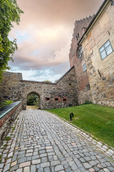 Oslo Noruega Setembro 2021 Vista Panorâmica Edifício Fortaleza Akershus Cidade — Fotografia de Stock