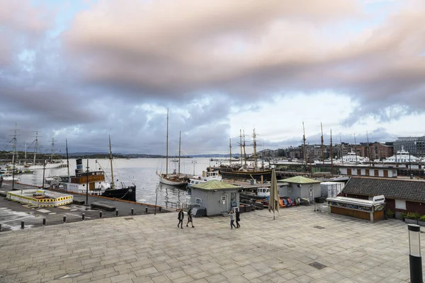 Oslo Norvège Septembre 2021 Vue Panoramique Sur Port Ville — Photo