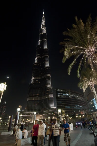 Buri Kalifa Edifício Noite Dubai — Fotografia de Stock