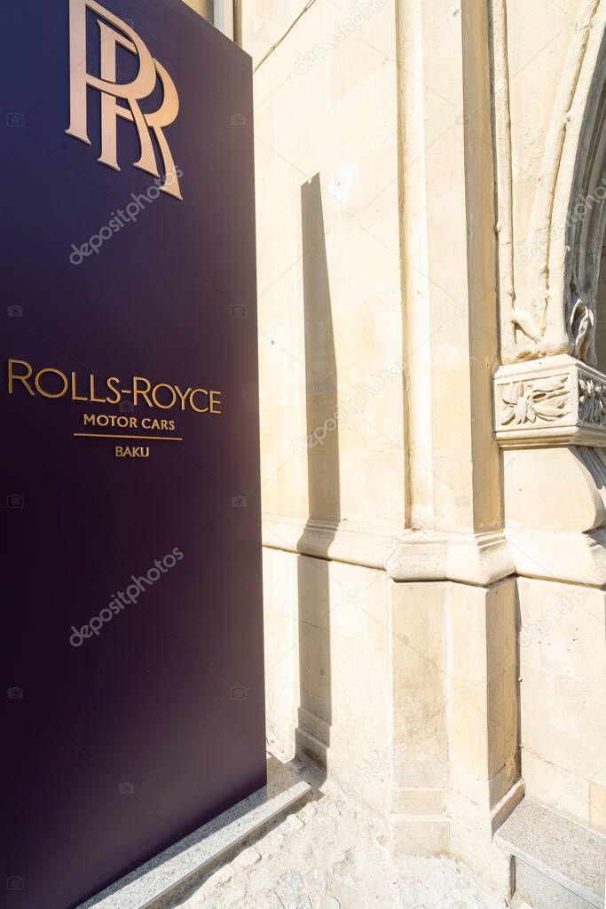 Baku, Azerbaijan. october 9, 2025. Exterior view of the Rolls Royce dealership in the city centre
