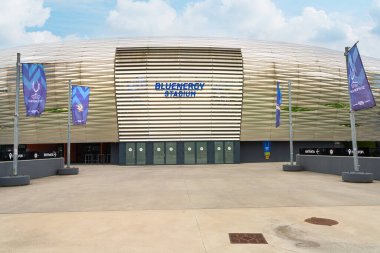 Udine, İtalya. 29 Ekim 2025. Futbol stadyumunun dış görüntüsü.