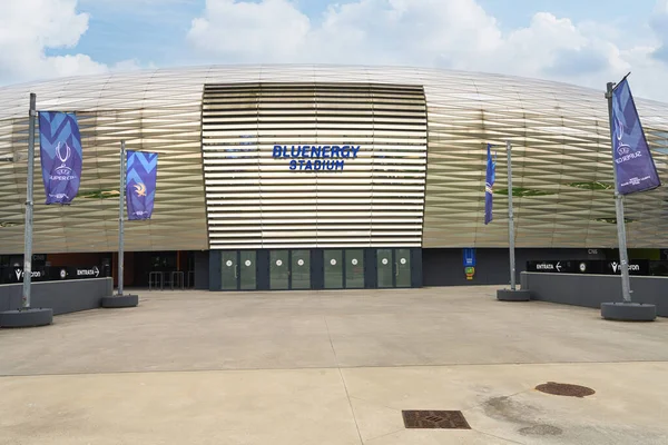 Udine, İtalya. 29 Ekim 2025. Futbol stadyumunun dış görüntüsü.