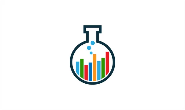 Lab Analytic Logo Icon Design Graph Lab Logo Icon Design — Stockvektor