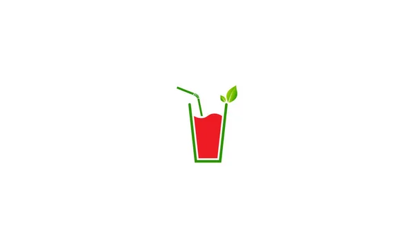 Frischer Saft Logo Designs Konzept Vektor Sweet Red Drink Symbol — Stockvektor