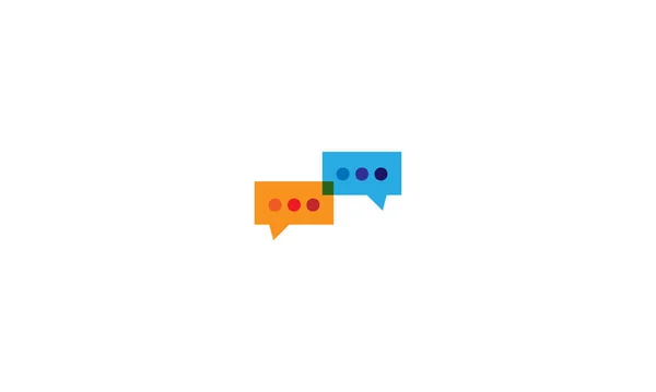 Chat Konversation Icon Logo Vektor Illustrationssymbol — Stockvektor