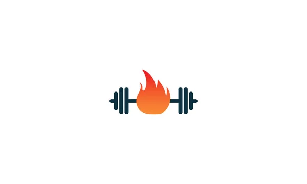 Fire Gym Logó Tervez Vektor Torna Logó Tervez Vektor Vagy — Stock Vector