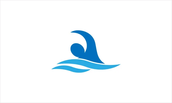 Pływacy Płaska Konstrukcja Lub Koncepcja Basenów Ikona Logo Wektor Ilustracja — Wektor stockowy