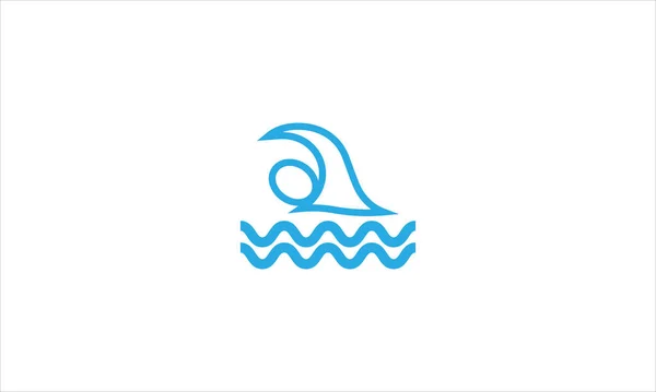 Sportsman Swimmer Person Water Ikona Projekt Wektor Ilustracja — Wektor stockowy