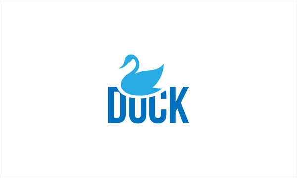 Duck Logo Design Wektor Szablon Styl Liniowy Ptak Ikona Ilustracja — Wektor stockowy