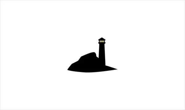 Ikona Logo Latarni Morskiej Projekt Wektor Ilustracja — Wektor stockowy