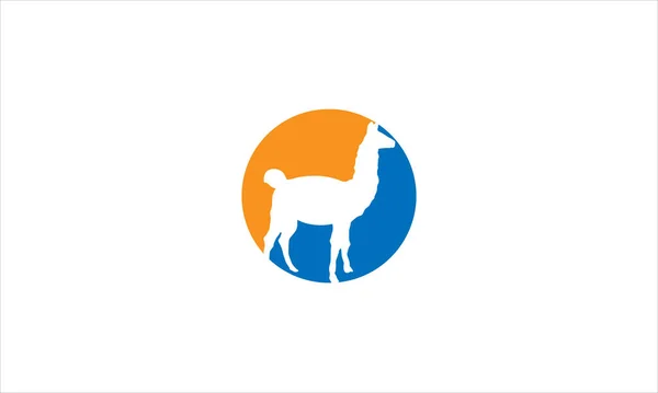 Ikona Logo Lamy Projekt Sylwetka Ilustracja Wektor — Wektor stockowy
