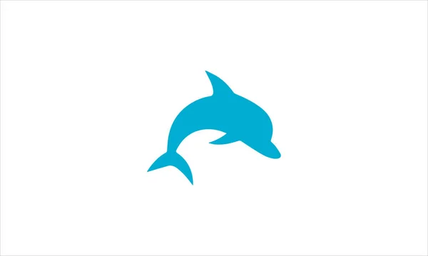 Logo Ikony Ryby Delfina Projekt Wektor Ilustracji Szablon Projektu — Wektor stockowy