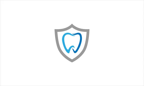 Tarcza Dentystyczna Logo Szablon Projekt Wektor Ilustracja Godło Projekt Koncepcja — Wektor stockowy