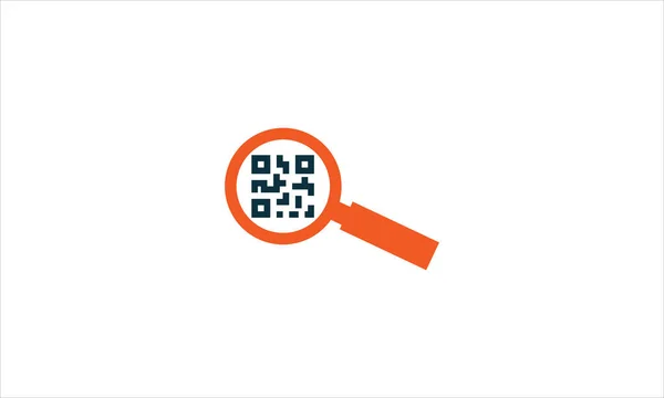 Bar Code Icon Magnifier Logo Design Vector Illustration — Stock Vector