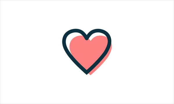 Hjärt Logo Hjärta Klotter Ikon Vektor Illustration — Stock vektor