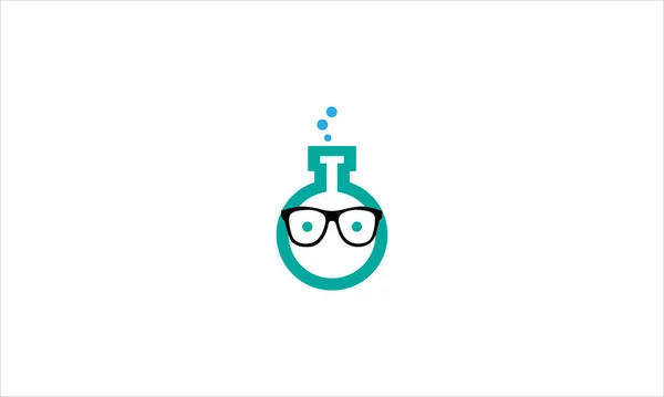 Dibujo Línea Dibujos Animados Diseño Logotipo Icono Tubo Prueba — Vector de stock