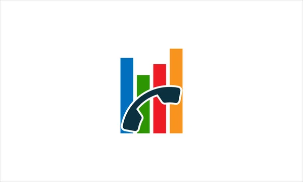 Graph Call Logo Ikona Projekt Wektor Ilustracja — Wektor stockowy