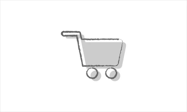 Zakupy Wózek Ikona Logo Minimalnej Płaskiej Konstrukcji Wektor Ilustracji — Wektor stockowy