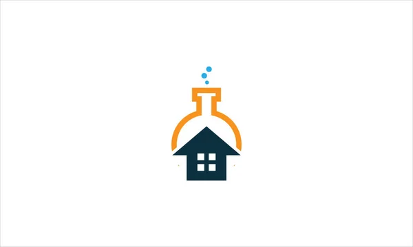 Science House Lab House Studio Icon Logo Nel Modello Vettoriale — Vettoriale Stock