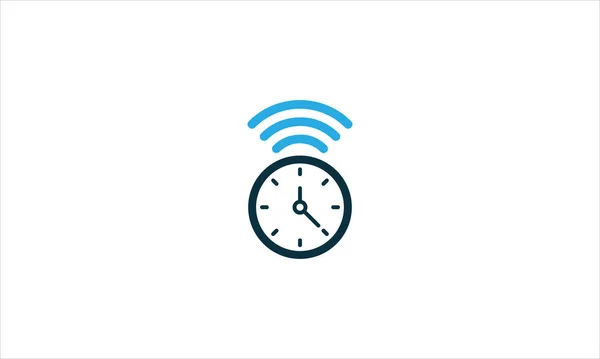 Icono Señal Reloj Logo Alaram Reloj Icono Señal Logotipo Diseño — Archivo Imágenes Vectoriales