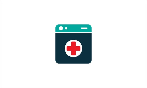 Pračka Křížem Lékařské Znamení Ikony Logo Design Ilustrace — Stockový vektor