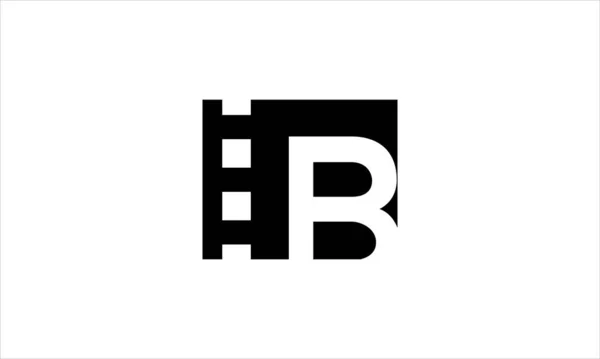Film Letter Icon Logo Design Vector Template Illustration — Stock Vector