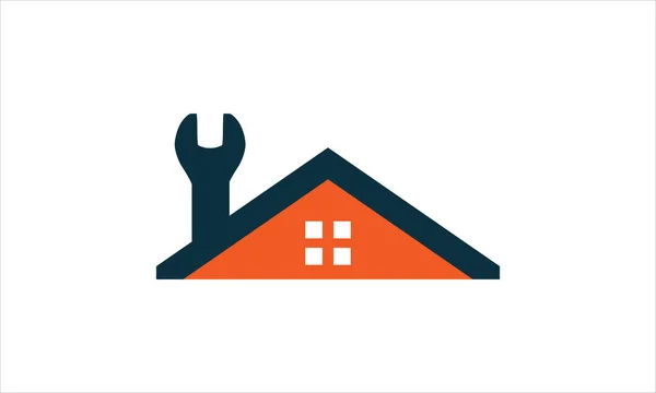 Casa Casa Riparazione Icona Logo Disegno Vettoriale Illustrazione Simbolo — Vettoriale Stock