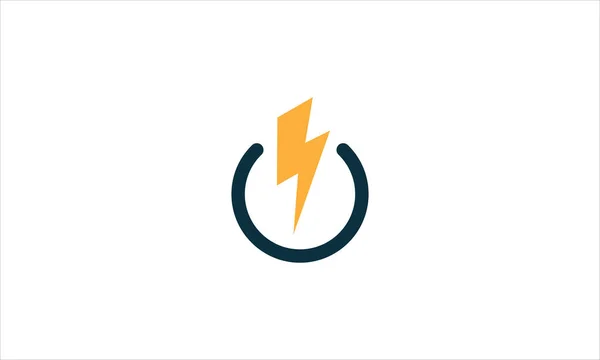Błyskawica Elektryczna Ikona Wektor Ilustracja Szablon — Wektor stockowy