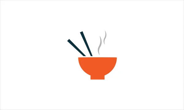 Suppe Schüssel Symbol Logo Design Vektor Vorlage Illustration — Stockvektor