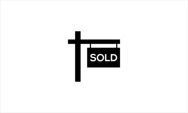Esaurito Icona Esaurito Icona Vettoriale Simbolo Immobiliare Logo Design Illustrazione — Vettoriale Stock