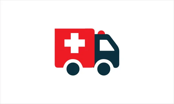 Farmaci Consegna Camion Logo Ambulanza Auto Icona Disegno Illustrazione Modello — Vettoriale Stock