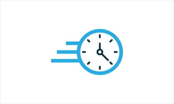 Very Quick Time Icon Fast Deadline Rapid Line Symbol Logo — Stock Vector