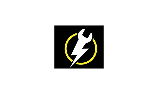 Spanner Elcetric Flash Tool Icon Design Illustration Vector — 스톡 벡터