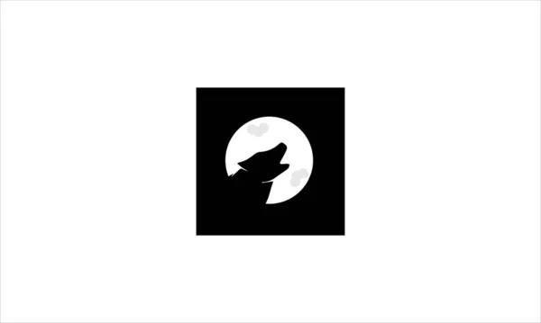 Hundhuvud Cirkel Ikon Logotyp Design Logotyp Vektor Illustration — Stock vektor